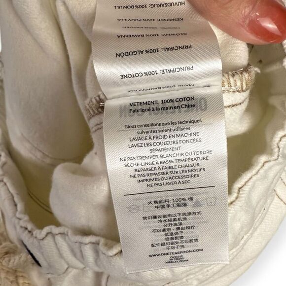 Free People X One Teaspoon White Shabbies Shabby Bandit Jeans Beau L - Picture 14 of 16
